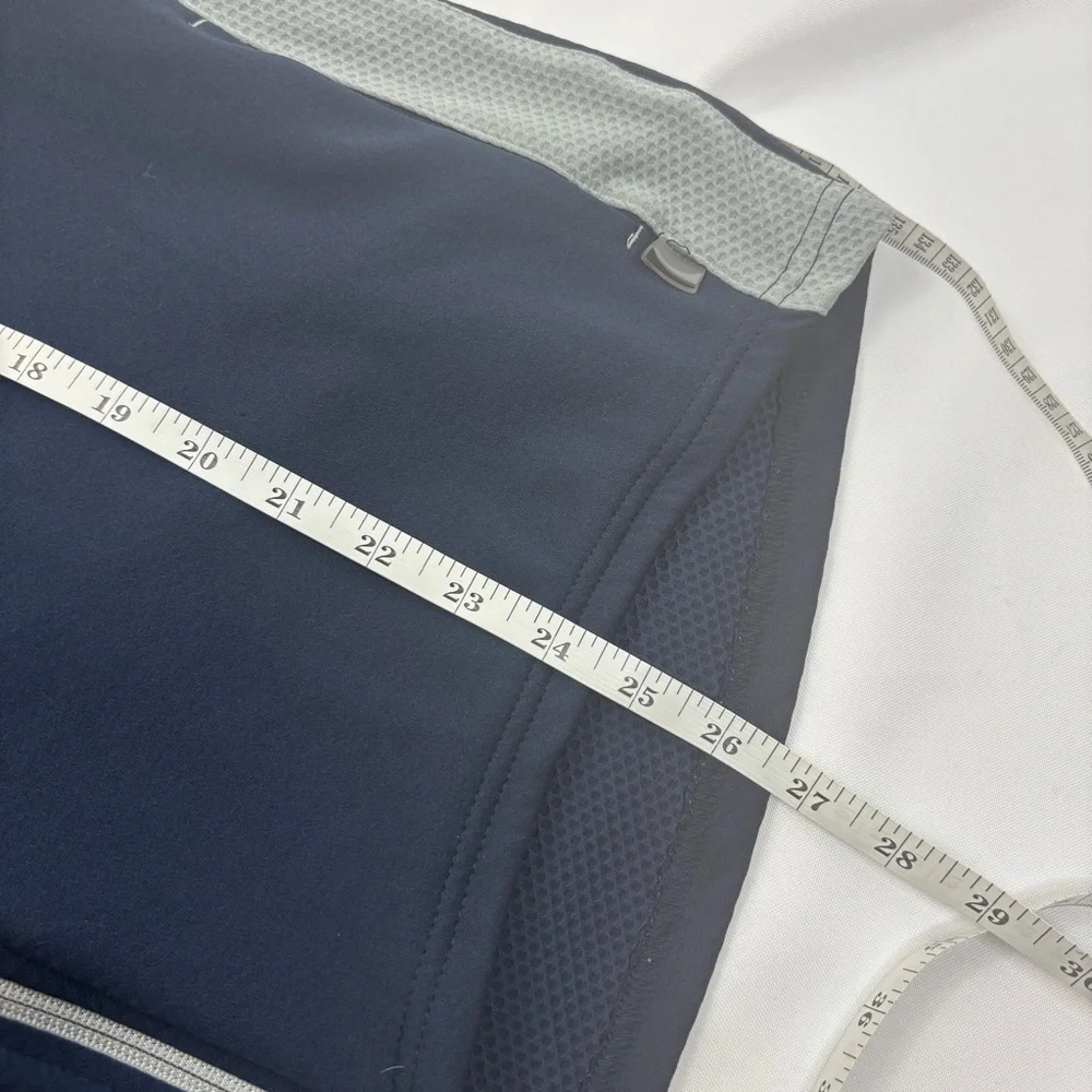 Alo Coolfit Mens Track Jacket Full Zip Navy Blue Gray Size Large - Picture 11 of 12